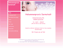 Tablet Screenshot of hebammenpraxis-darmstadt.de